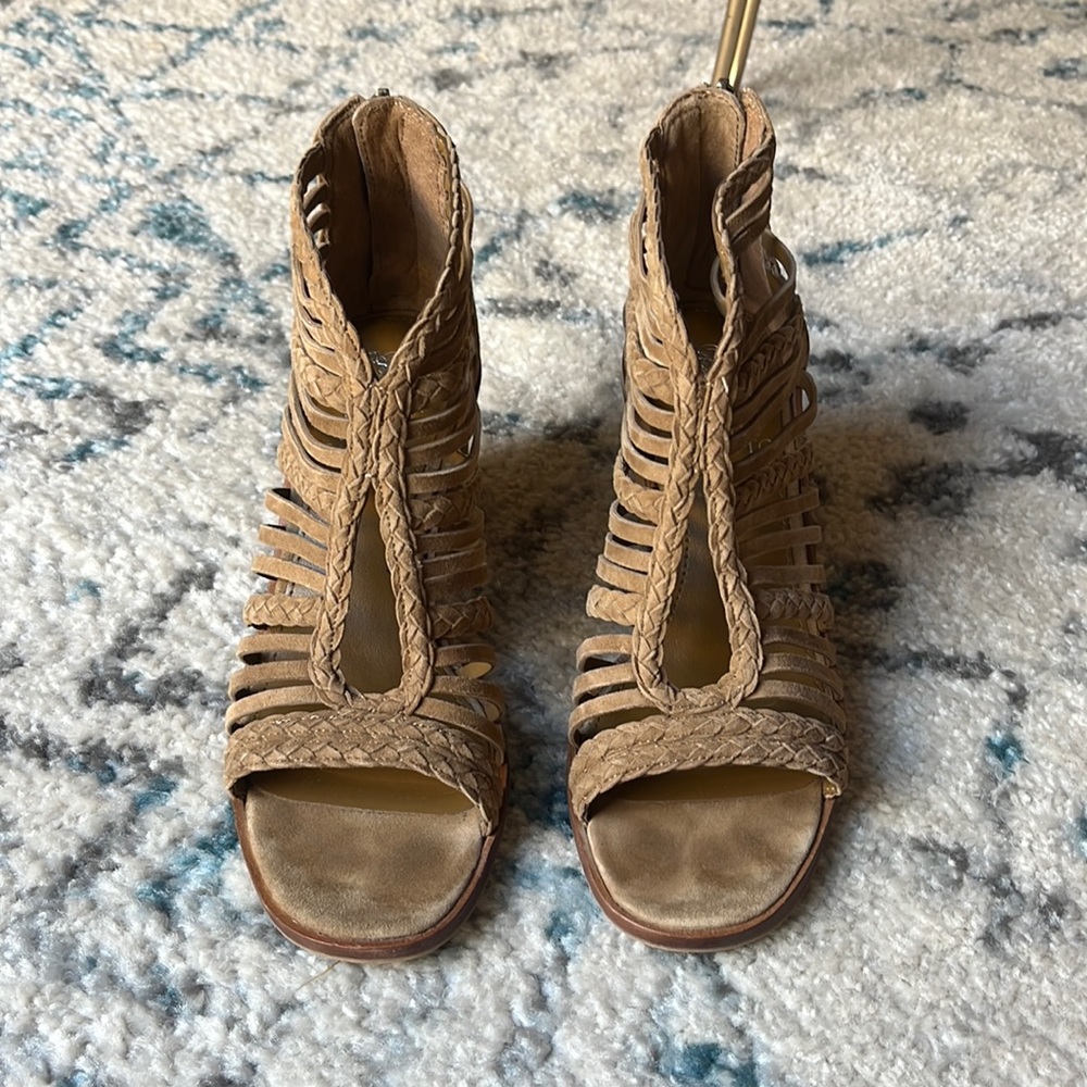 Vince Camuto Suede/Leather Kestal Block Heels